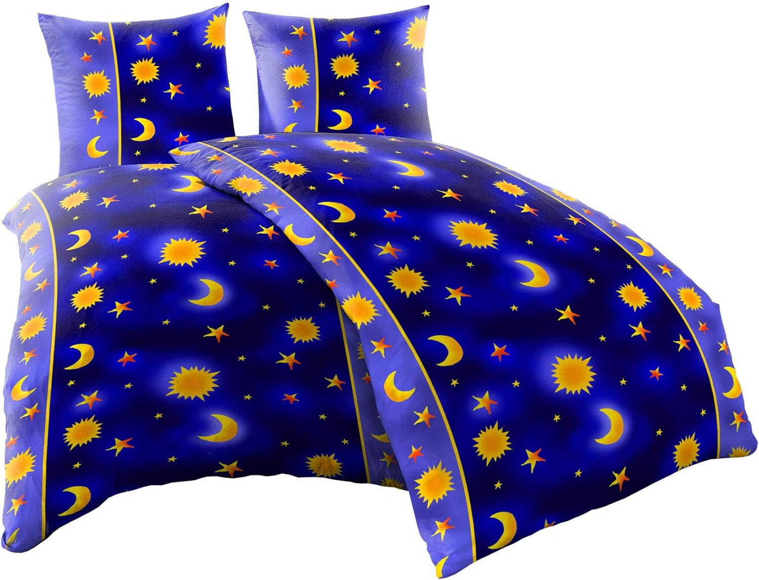 Mikrofaser Thermofleece Bettwasche 4tlg Sternenmond Amazon De Kuche Haushalt