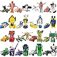 SCKTYZS Mini Transform Robot for Kids 3-6 Years, 7 Collectible Rescue Vehicle Construction-Bot Playset Boys Hero Figure Modified Bots 4.5-inch Converting Action Figures