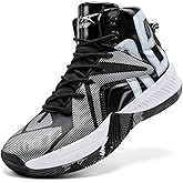 ASHION Unisex Kids Basketball Shoes Air Boys Girls High Top Sneakers Breathable Outdoor Cushioning Athletic Shoes