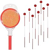 Reflective Driveway Markers - 50”High Visiblility Driveway Reflectors Double Sided with Red & White Extra Thick Stainless Steel Pole - Rustproof for Road,Property Line,Yard,Snow Plowing - 8 Pack