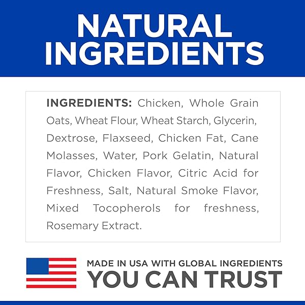 HILL’S NATURAL TRAINING SOFT & CHEWY TREATS, ALL LIFE STAGES, GREAT TASTE, DOG TREATS, CHICKEN, 3 OZ BAG