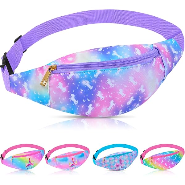 Sac Banane Enfant Licorne - Sac Ceinture Nylon Réglable Pour Filles Et Garçons
