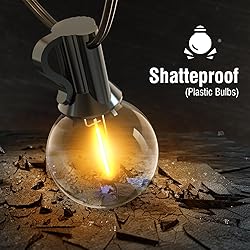 kolpop 50FT Outdoor String Lights Dimmable with