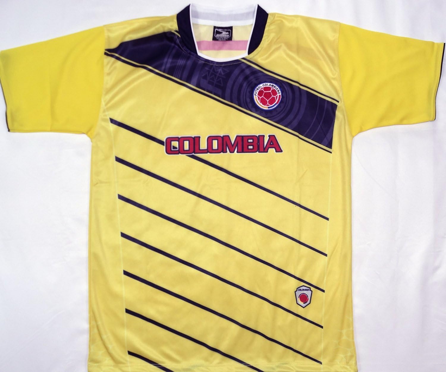 2014 World Cup COLOMBIA YELLOW SOCCER JERSEY BY DRAKO