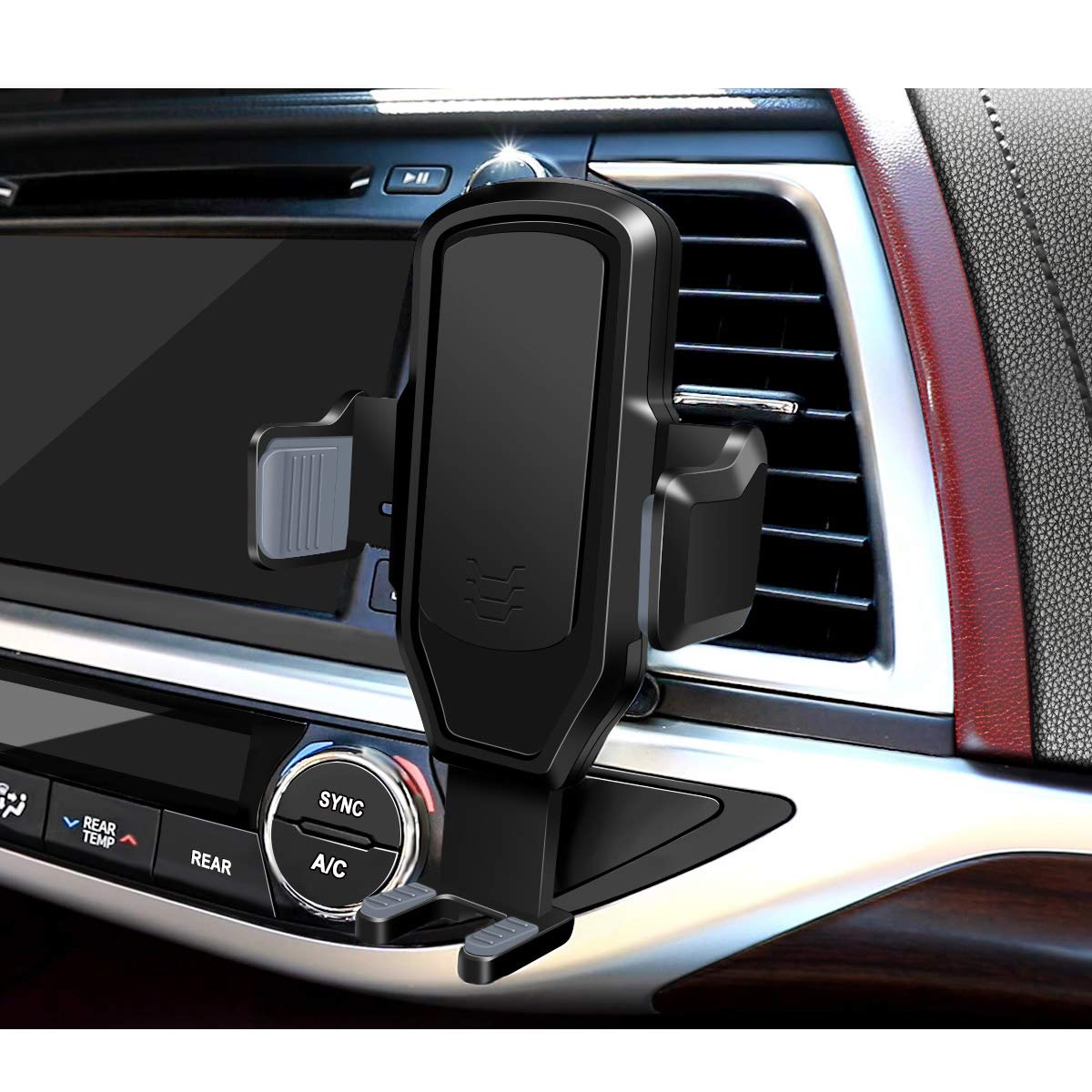 Car Phone Mount, Air Vent Cell Phone Holder for Car Universal Gravity Automatic Clip Locking Car Phone Holder Cradle Compatible with iPhone Xs MAX/XR/X/8/8Plus/7/7Plus/6s, Galaxy S10/S9/S8 LG Pixel