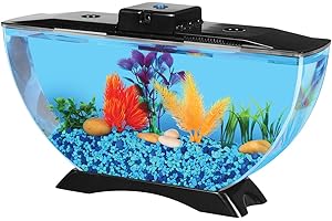 KOLLER PRODUCTS BettaTank 1-Gallon Deco Fish Tank with LED Lighting