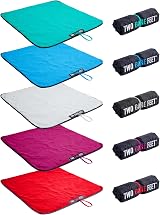 Two Bare Feet Portable Changing Mat Watersports Waterproof Roll-Up Black Teal