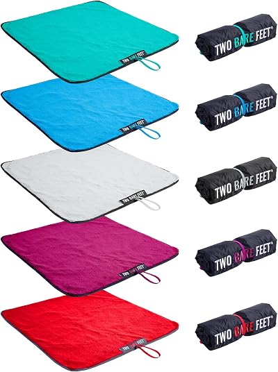 Two Bare Feet Portable Changing Mat Watersports Waterproof Roll-Up Black Teal