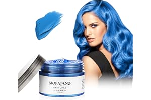 EFLY Temporary Hair Color Wax 4.23 oz-Instant Hairstyle Cream Hair Pomades Hairstyle Wax for Party Cosplay Easy Cleaning(1, Blue)
