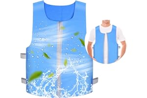 Cooling Vest for Men Women,Water Activated Cooling Vest with Adjustable Straps,Reusable Evaporative Cooling Jacket Cool Vest 