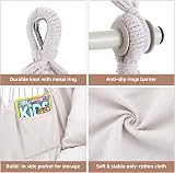 Ohuhu XL Swing Chair with Hardware Kit Beige 150kg Capacity view 7