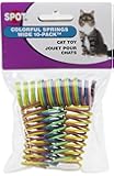 Ethical Pet Wide Durable Heavy Gauge Plastic Colorful Springs Cat Toy, 10 Count per Pack
