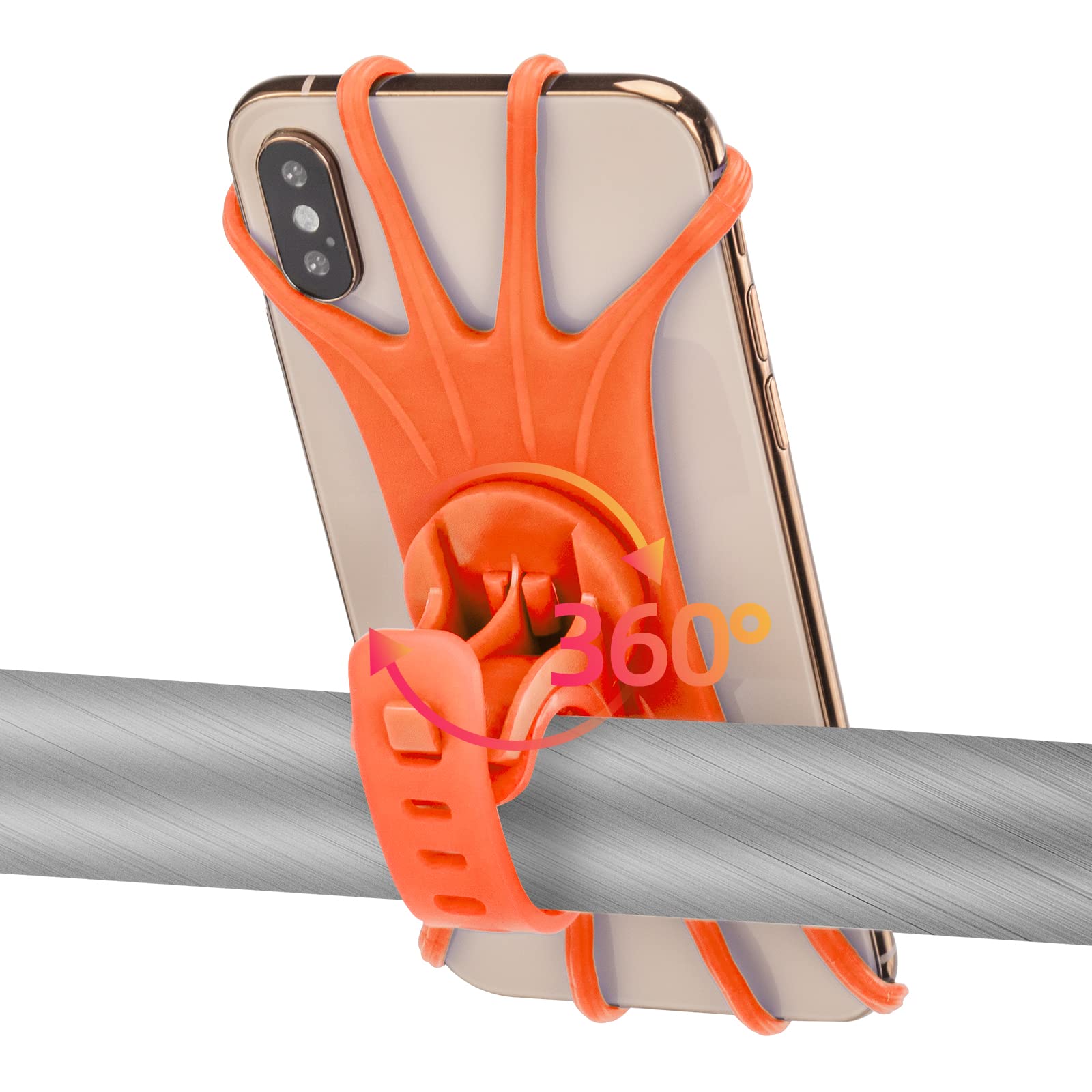 ROCKBROS Bike Phone Holder, Universal Bike Phone Mount 360 Degree Rotating Bicycle Motorbike Phone Mount Phone Holder for Bike Handlebar Phone holder Bike Accessories