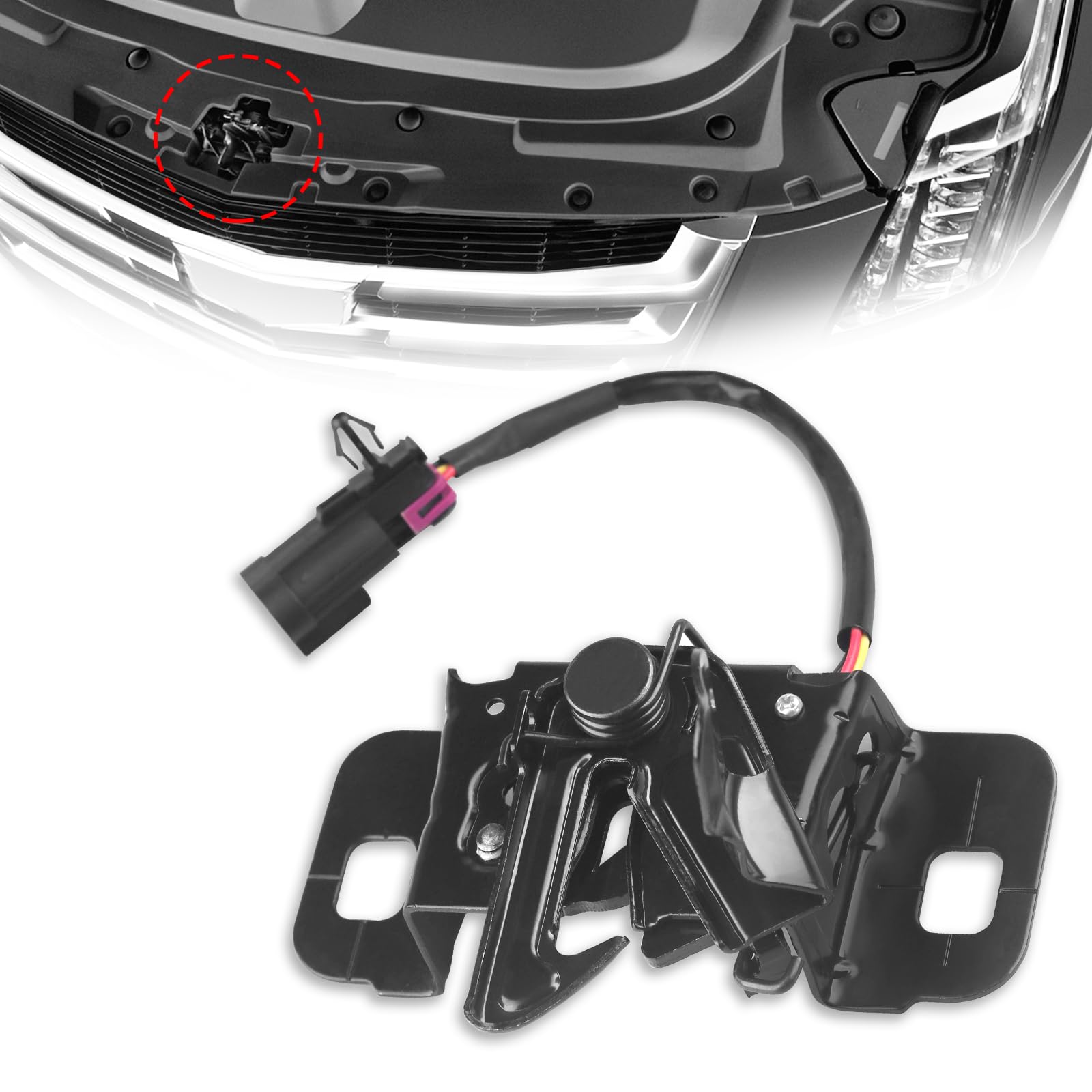 Photo 1 of Covnikyer Hood Latch Assembly Compatible with Chevy Chevrolet Suburban Tahoe Yukon Cadillac Escalade 2015 2016 2017 2018 Replacement Front Hood Lock Assy 84355610