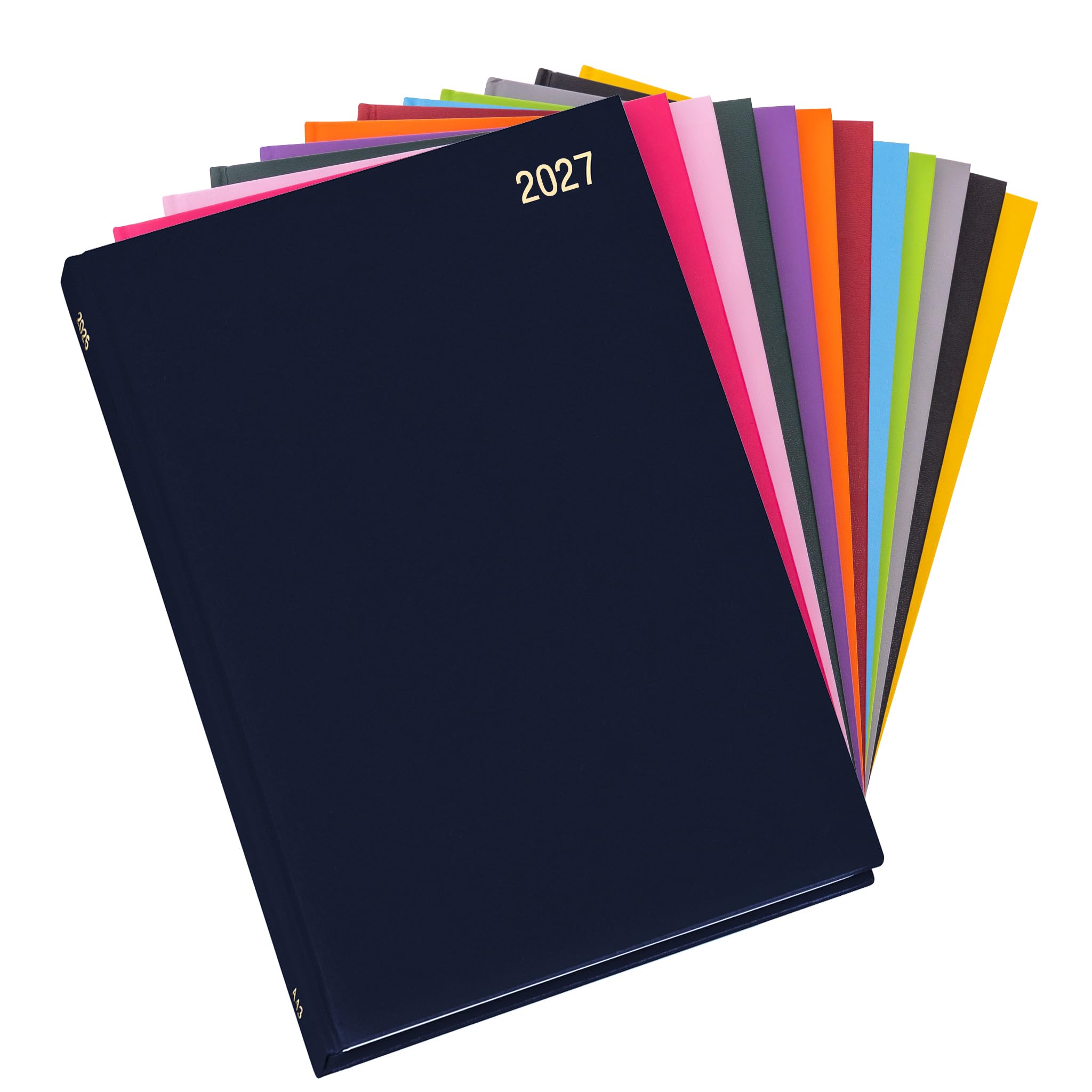 evelay 2027 Diary A4 Week to View - Hardback Planner Organiser Journal with Ribbon Marker - Ideal for Work, School & Personal Planning (A4, Navy)