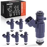A-Premium Fuel Injectors Compatible with Nissan | for Pathfinder 2001-2004, Maxima 2000-2001, 350Z 2003-2004, FX35/G35 2003-2004, I30 2000-2001, QX4 2001-2003, 6-PC Set