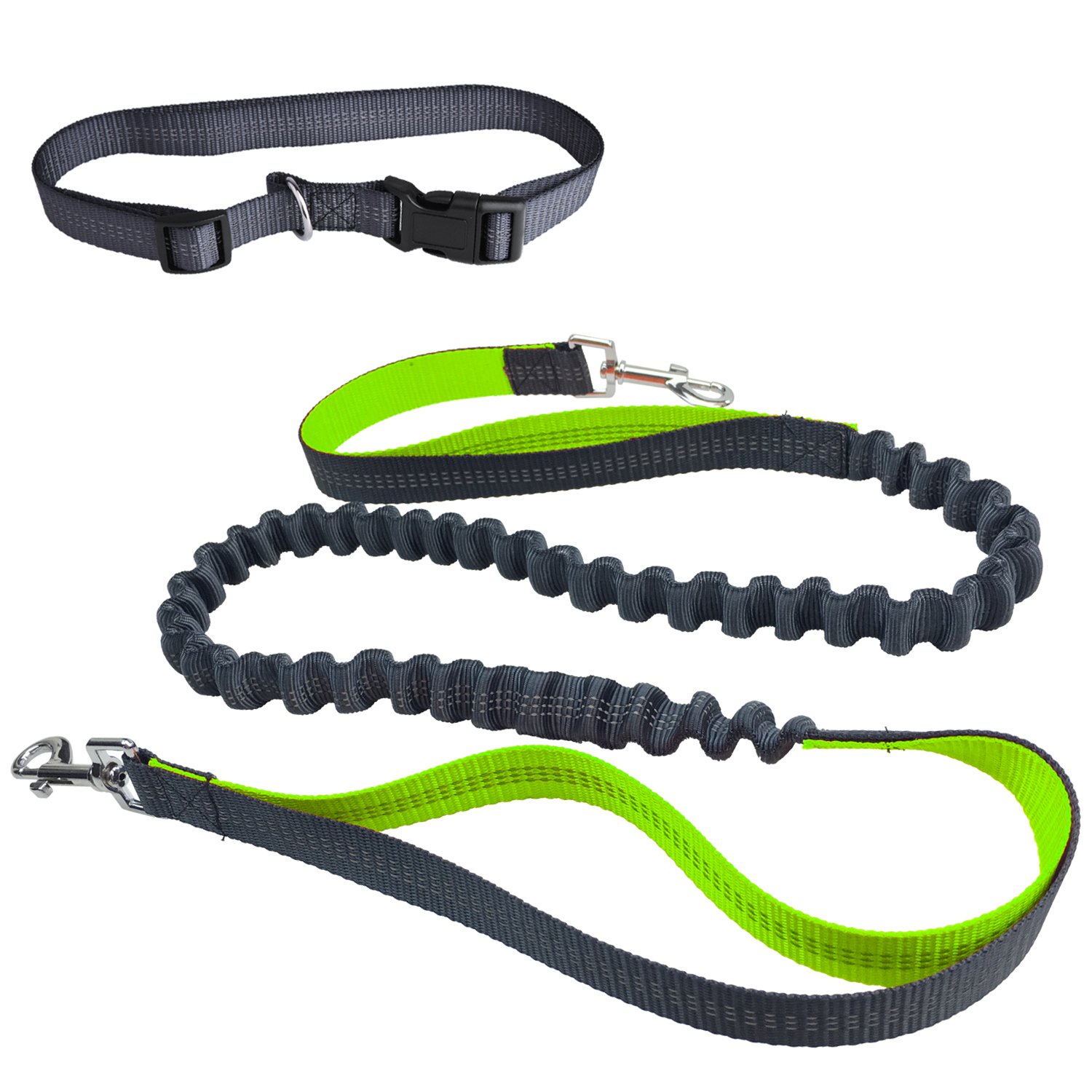 Hands Free Dog Leash,Ecandy Durable Handle Shockproof Extendible Bungee(Stretches to 75