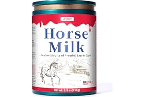 ZOXY Pure Horse Milk Powder 250g, 100% Organic, Halal, Rich in Whey Protein, Similar to Human Breast Milk, Alternative to Camel, Goat and Cow’s Milk Allergy, Immune Booster