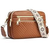 printe Small Crossbody Bags for Women, Vegan Leather Trendy Purses for Women, Travel Handbags with Adjustable Shoulder Strap