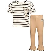 Magic Threadz Disney Clothes Baby Girls 2-Piece Set – Stitch, Minnie, Jessie, Marie Outfit Set Infant (12M–24M)