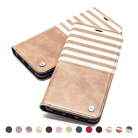 QIOTTI Hülle Kompatibel mit iPhone Se I iPhone 5s I iPhone 5 Ledertasche aus Hochwertigem Leder RFID NFC Schutz mit Kartenfac