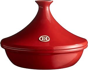 Emile Henry Made In France Flame Tagine, 3.7 quart, Burgundy