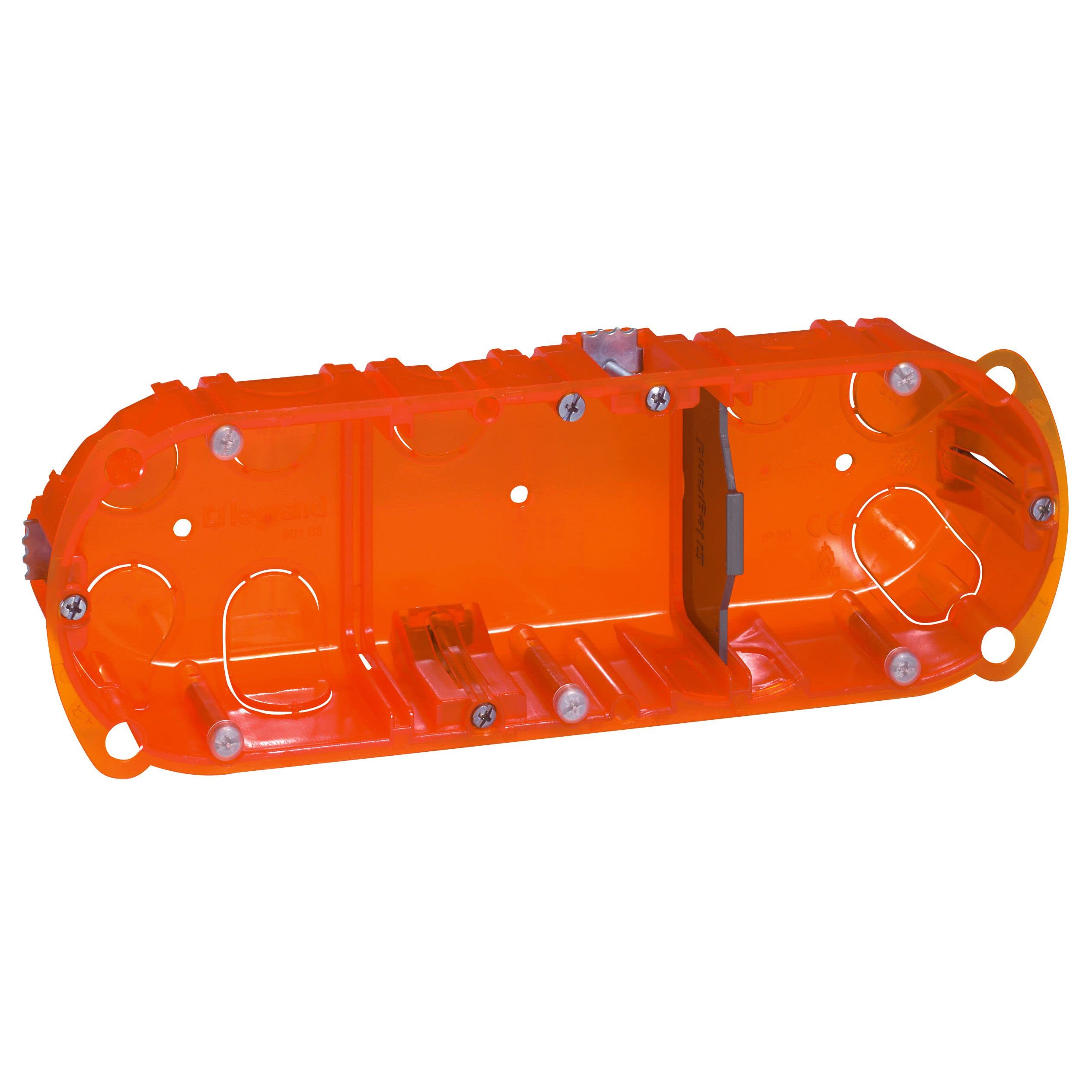 Legrand Batibox LEG90503 Flush-Mounting Box for Walls of Various Materials 3 Compartments Depth 40 mm