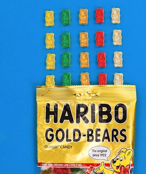 HARIBO GUMMI CANDY, ORIGINAL GOLDBEARS, 10 OZ. STAND UP BAG (PACK OF 8)