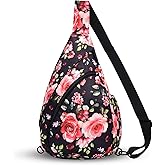 HUA ANGEL Crossbody Sling Bag for Men & Women Lightweight Waterproof Chest Shoulder Bag for Travel Hiking & Everyday Use