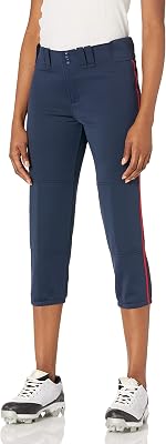 Pantalón con cinturón para Mujer, Mujer, Pantalón con cinturón para Mujer, Talla L, Color Azul Marino y Rojo, 350314.5110.06.L, Azul Marino y Rojo., L
