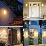 ANWIO 14W Led IP54 Oval Bulkhead Light 980LM 4000K Waterproof 2 Pack view 3