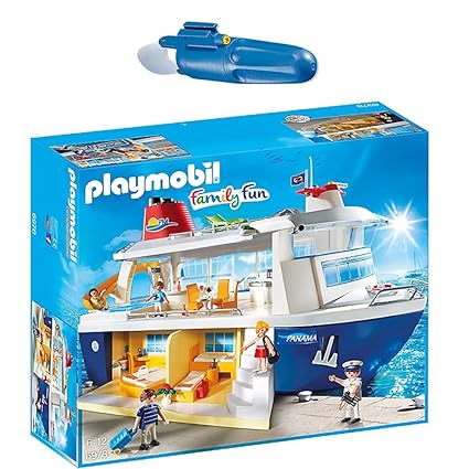 PLAYMOBIL® Family Fun 2er Set 6978 7350 Kreuzfahrtschiff + Unterwassermotor