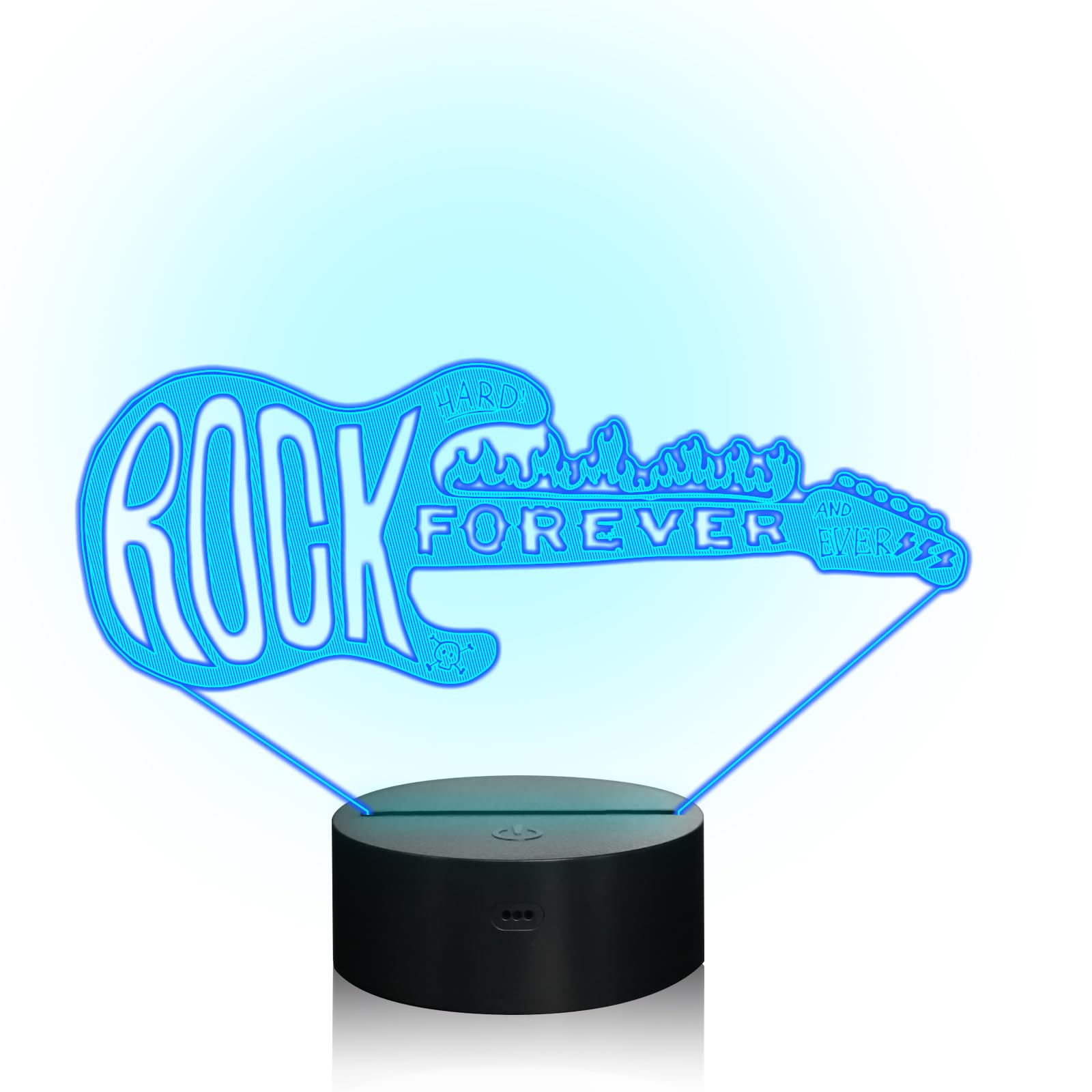 Attivolife Guitar Gifts, 3D Night Light 16 Color Changing Rock and Roll Dimmable Hologram Illusion Lamp,Smart Timer Lighting with Remote Control,Home Desk Musical Decor Amazing Gift for Kids Boy Girl