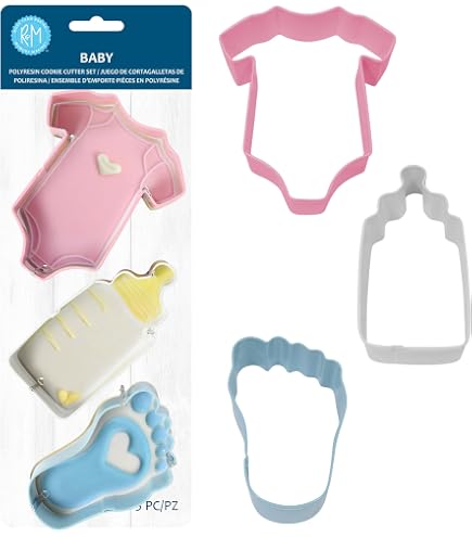 Emporte-Pièces Baby Shower - Lot De 7 Formes (Grenouillère, Bavoir, Hochet, Etc.) | Acier Inoxydable | Pour Biscuits, Fondant - 6