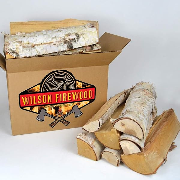 Amazon.com : Wilson Birch Split Firewood - Seasoned Natural Kiln Dried  Fireplace, Fire Pit, Bonfire Logs (Regular) : Home u0026 Kitchen