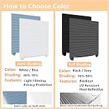 Maritown No Drill Blinds Non-woven Cut to Size Pleated Temporary Shades view 5
