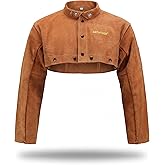 ANTAITHER Split Cowhide Leather Welding Cape Sleeve - Superior Heat & Flame Resistance for Heavy-Duty Protection