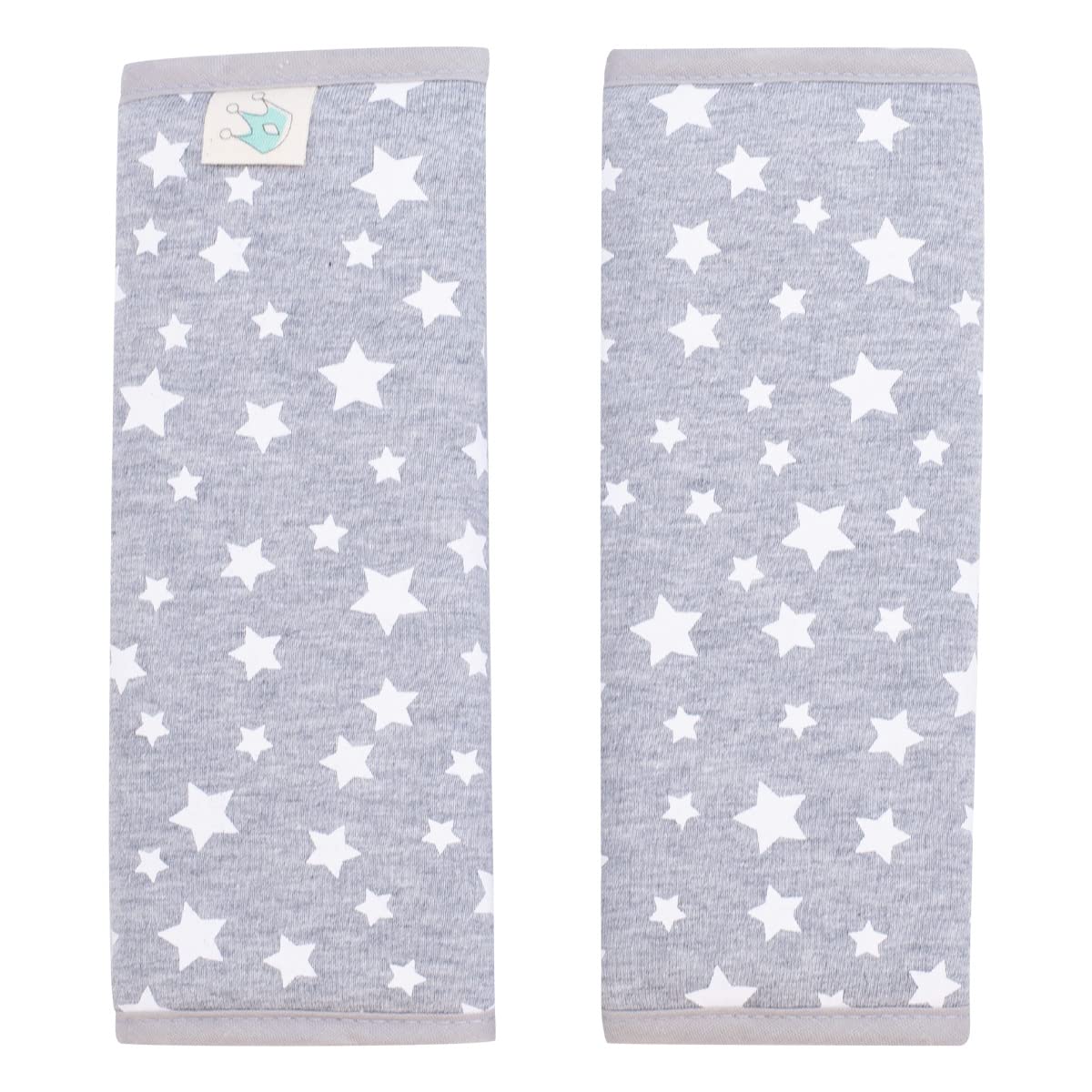 JYOKO KIDS Padded Harness Protector for Stroller Carseat (White Star, 20,5 x 21)