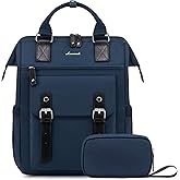 LOVEVOOK Laptop Backpack for Women Work Travel Backpack College Backpack Purse Business Commuter Computer Bag Teacher Doctor Nurse Bags, 15.6 Inch, Blue-black