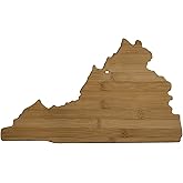 Totally Bamboo Virginia State Shaped Bamboo Serving And Cutting Board, Brown
