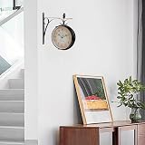 Dyna-Living Double Sided Wall Clock Vintage Outdoor Garden 33x9x31cm view 6