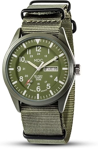 Infantry Reloj militar MDC 12/24 horas para hombre, resistente ...