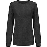 STOLKISS Women Ribbed Sweatshirt Casual Crew Neck Pullover Sweatshirt Loose Soft Long Sleeve Fall Winter Sweaters 2026