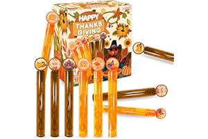 AVISKI 42Pcs Thanksgiving Bubble Wands, Mini Bubble Wands for Fall Party Favors, Autumn Gift Toys for Girls Boys Kids Toddler Adults, Party Bag Stuffers Goodie Bag Filler, Friendsgiving Classroom Prizes