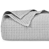 PHF 100% Cotton Waffle Weave Blanket Queen Size