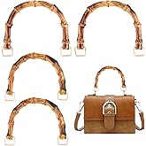 4 PCS Purse Handles, 2 Sizes Plastic Bag Handles U-Shape Purse Handle for Crochet Bags Handbag Handle Replacement Purses Strap with Alloy Clasp for Bag Making Shoulder Crochet Bags