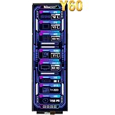 wisecoco 12.6 Inch Bar LCD Screen HDMI Display Monitor 1920x515 IPS DIY Kits Dual Built-in Speakers for Hyte Y60 Computer Gaming PC Case CPU GPU Secondary Monitor Easy Install Black