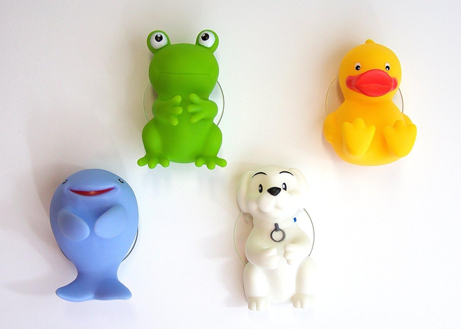 Kids Toothbrush Holder Suction Cup Toothbrush Holder Animal With Antibacterial Suction Cups - 4 per bundle