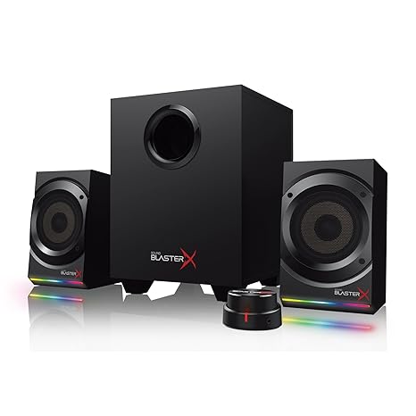 Creative Sound BlasterX Kratos S5 - einstellbarer 2.1 USB Gaming Speaker mit RGB Beleuchtung, schwarz