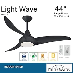 MINKA-AIRE F845-CL Light Wave 44" Ceiling Fan, Coal
